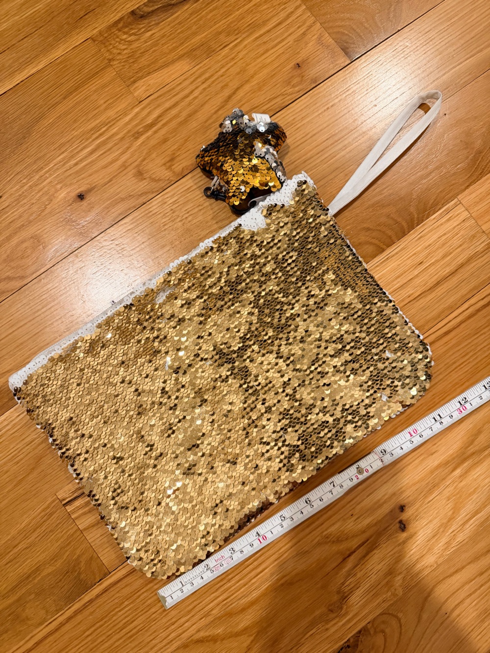 Gold Sequin Swim Wet Bag - Sparkling Gold White Flip Sequin